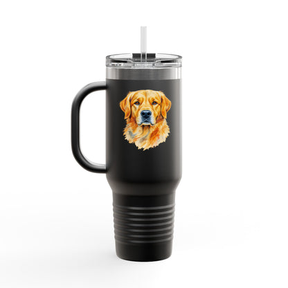 Golden Retriever Insulated Travel Mug, Personalized Dog Lover Gift, Pet Travel Cup, Coffee Tumblers for Home, Breweries, Camping