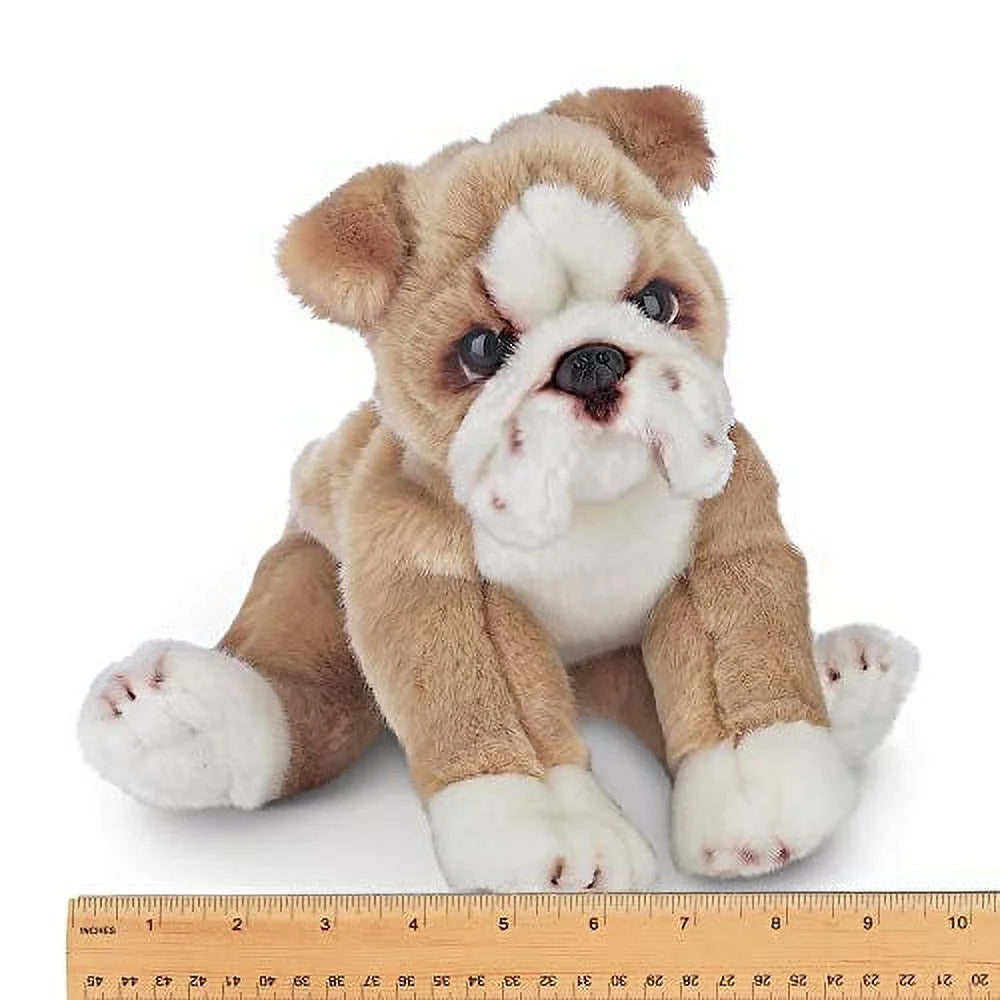 Bearington Tug Bulldog Plush Stuffed Animal Puppy Dog, 13 Inch