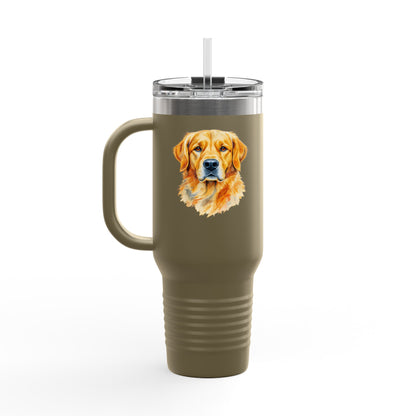 Golden Retriever Insulated Travel Mug, Personalized Dog Lover Gift, Pet Travel Cup, Coffee Tumblers for Home, Breweries, Camping