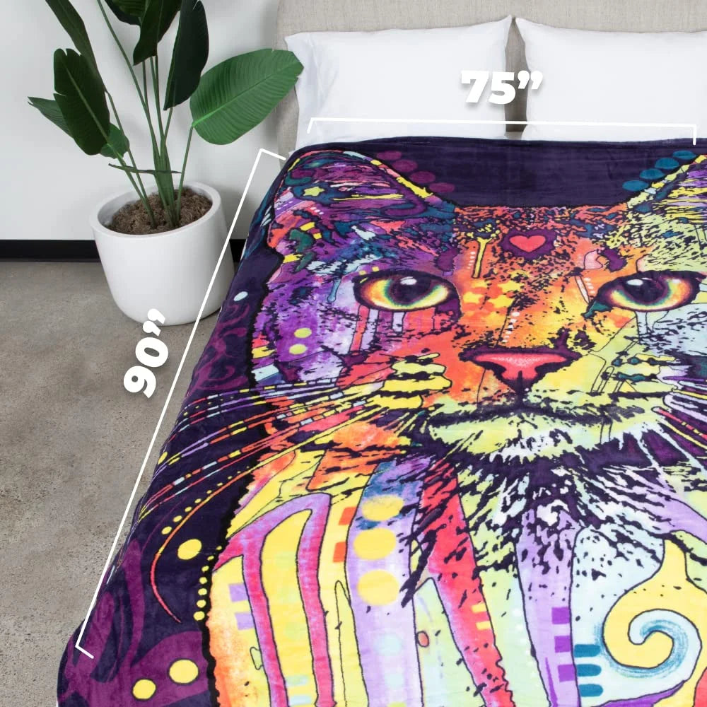 Super Soft Fullqueen Size Fleece Blanket by Dean Russo 75" X 90"