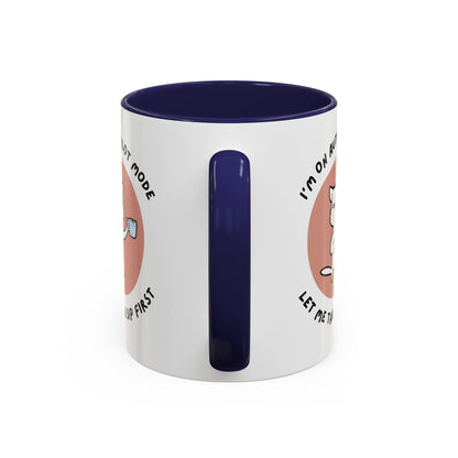 Autopilot Cat Coffee Mug, Funny Mug for Cat Lovers, Gift for Coffee Addicts, Animal Lover's Present, Unique Mug for Home Office