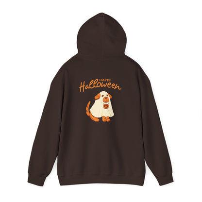 Halloween Dog Graphic Unisex Hoodie, Cozy Sweatshirt for Pet Lovers, Fall Apparel, Halloween Gift, Dog Lover's Sweatshirt