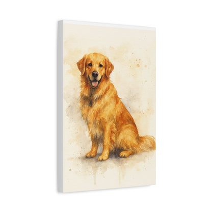 Golden Retriever Wall Art Canvas, Pet Portraits for Dog Lovers, Home Decor, Gifts for Dog Owners, Animal Lover Wall Decor