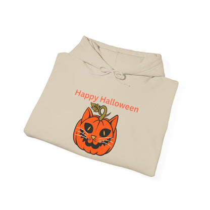 Halloween Cat Pumpkin Hoodie | Unisex Sweatshirt, Cozy Fall Apparel, Spooky Season Gift, Perfect for Trick-or-Treating