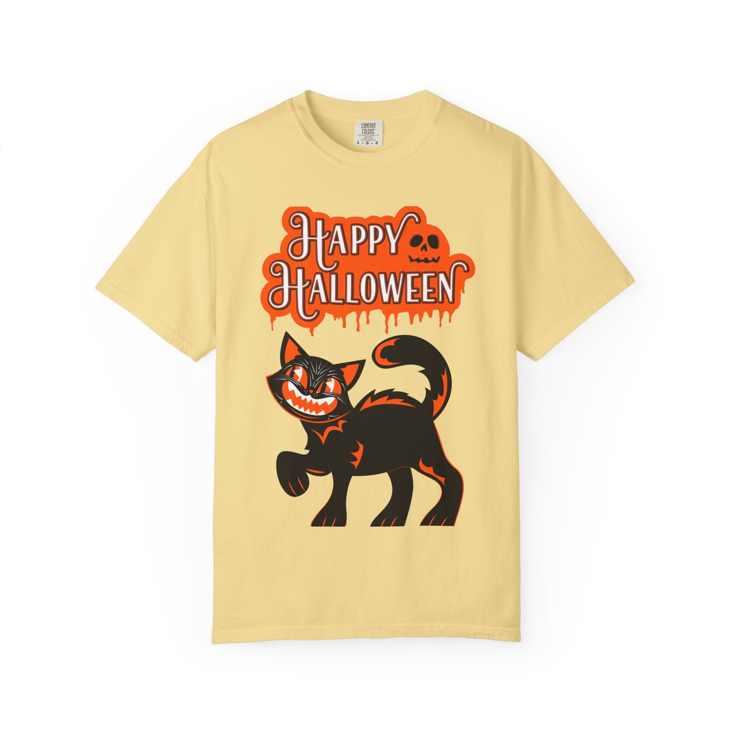Halloween Cat T-Shirt, Spooky Apparel, Unisex Costume Tee, Fall Fashion, Halloween Party Wear, Fun Trick or Treat Shirt