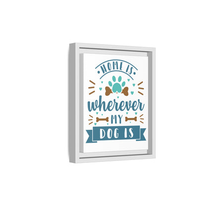 Dog Lover Canvas Art Print, Framed Pet Decor, Cute Gifts for Dog Owners, Home Wall Art, Animal Themed Decor