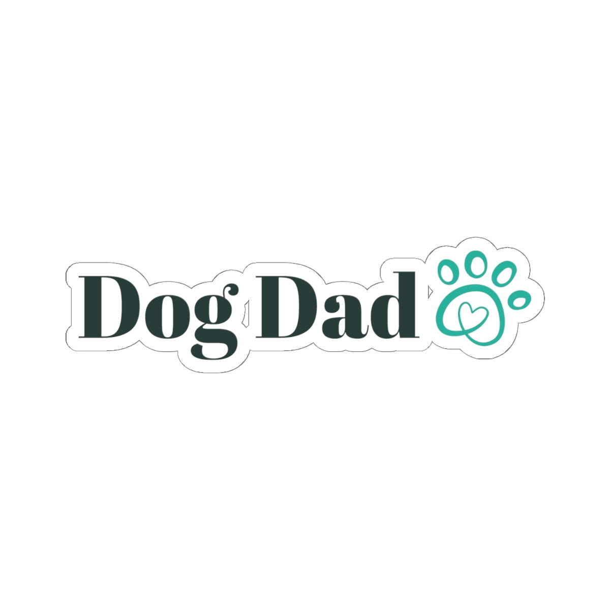 Dog Dad Kiss-Cut Stickers | Perfect for Pet Lovers, Dog Enthusiasts, Laptop Decals, Dog Gifts, Car Stickers
