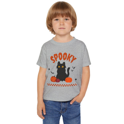 Spooky Cat Toddler T-Shirt | Perfect for Halloween, Kids' Costume, Fall Collection, Trick or Treat, Gifts for Little Ones