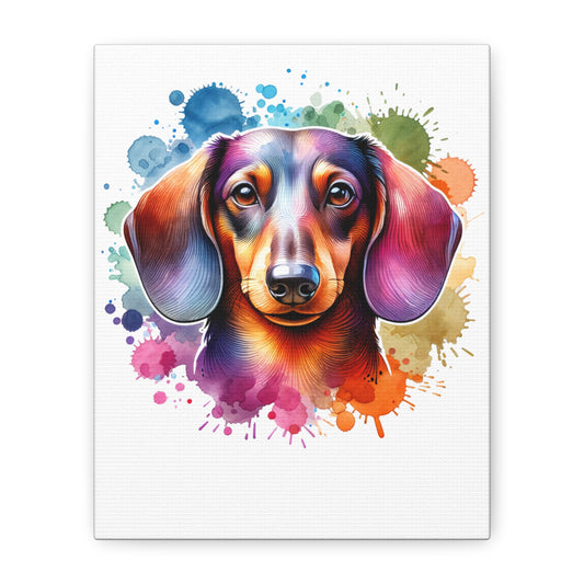 Vibrant Dog Canvas Art Print, Colorful Pet Portrait, Home Decor, Dog Lover Gift, Unique Wall Art, Dog Mom Art