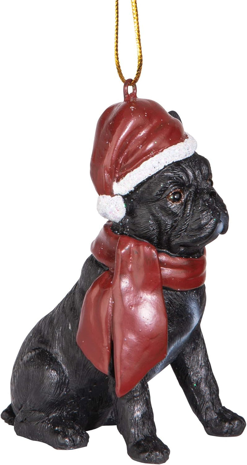 Christmas Xmas French Bulldog Holiday Dog Ornaments, Full Color