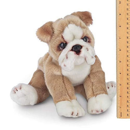 Bearington Tug Bulldog Plush Stuffed Animal Puppy Dog, 13 Inch