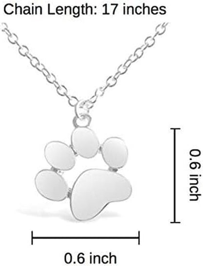 Paw Print Necklace, Thoughtful Dog Jewelry for Women, Unique Dog Paw Pendant Necklace, Perfect Present for Birthday, Christmas, Special Occasions, Gift Ready