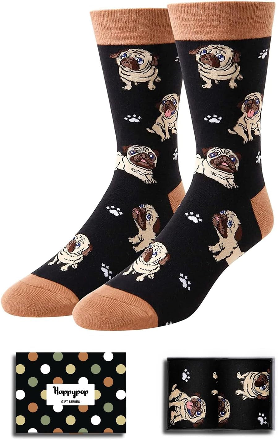 Funny Dog Socks for Men - Gifts for Dachshund Pug Lovers, Dog Dad Gifts for Men Teen Boys