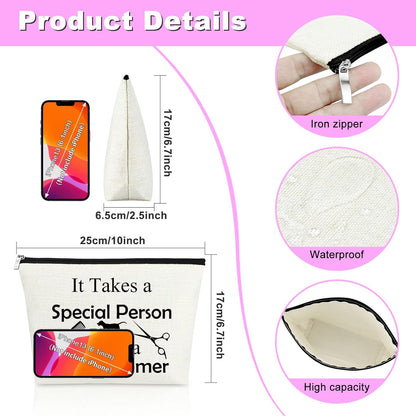 Dog Groomer Gifts Makeup Bag Dog Groomer Themed Gifts Pet Hair Stylist Appreciation Cosmetic Bag Christmas Thanksgiving Birthday Present for Hairdresser Travel Pouch