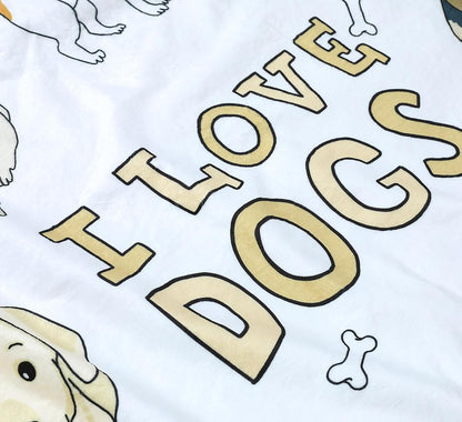 Dog Pattern Blanket Puppy Throw for Kids and Adults Women Super Soft Dogs Lover Blankets with Dogs on It (Love Dogs, 48"X60")