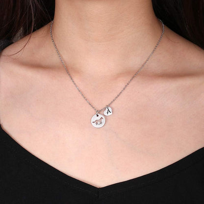 Horse Gifts for Girls - Stainless Steel Heart Initial Necklace, Dainty Jewelry for Women, Teen Girls, Horse Lovers
